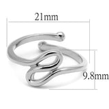 LO3999 - Rhodium Brass Ring with No Stone - Alamode