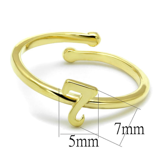 LO4004 - Flash Gold Brass Ring with No Stone