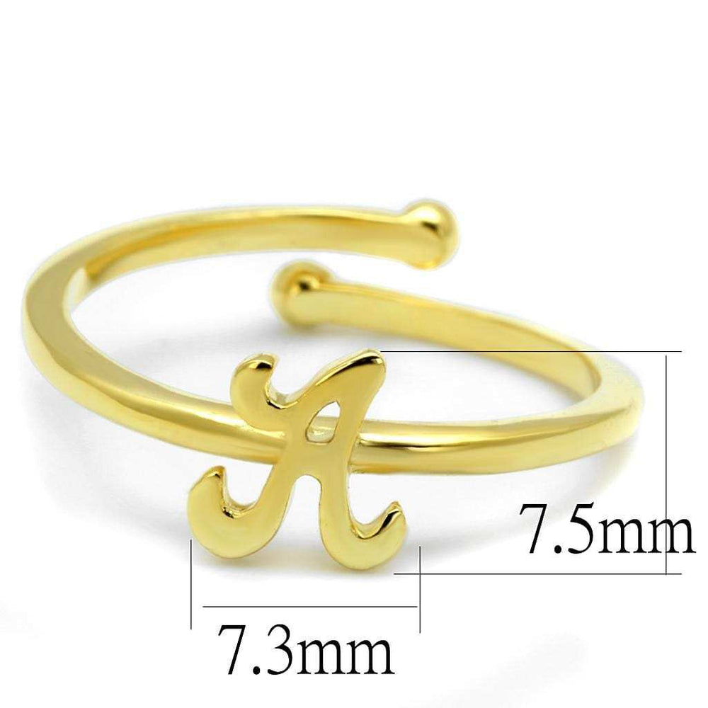 LO4006 - Flash Gold Brass Ring with No Stone - Alamode - Flyclothing LLC