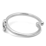 LO4007 - Rhodium Brass Ring with No Stone - Alamode - Flyclothing LLC
