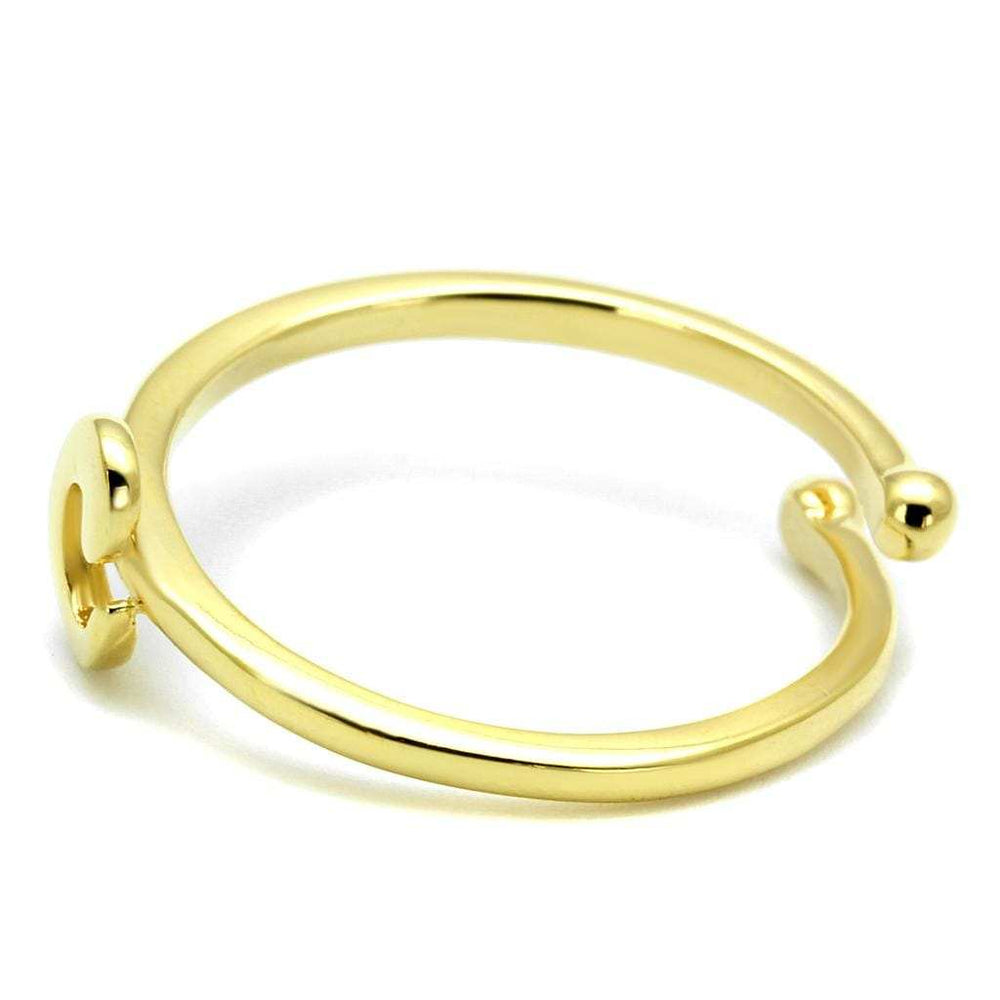 LO4008 - Flash Gold Brass Ring with No Stone - Alamode - Flyclothing LLC