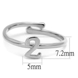 LO4009 - Rhodium Brass Ring with No Stone