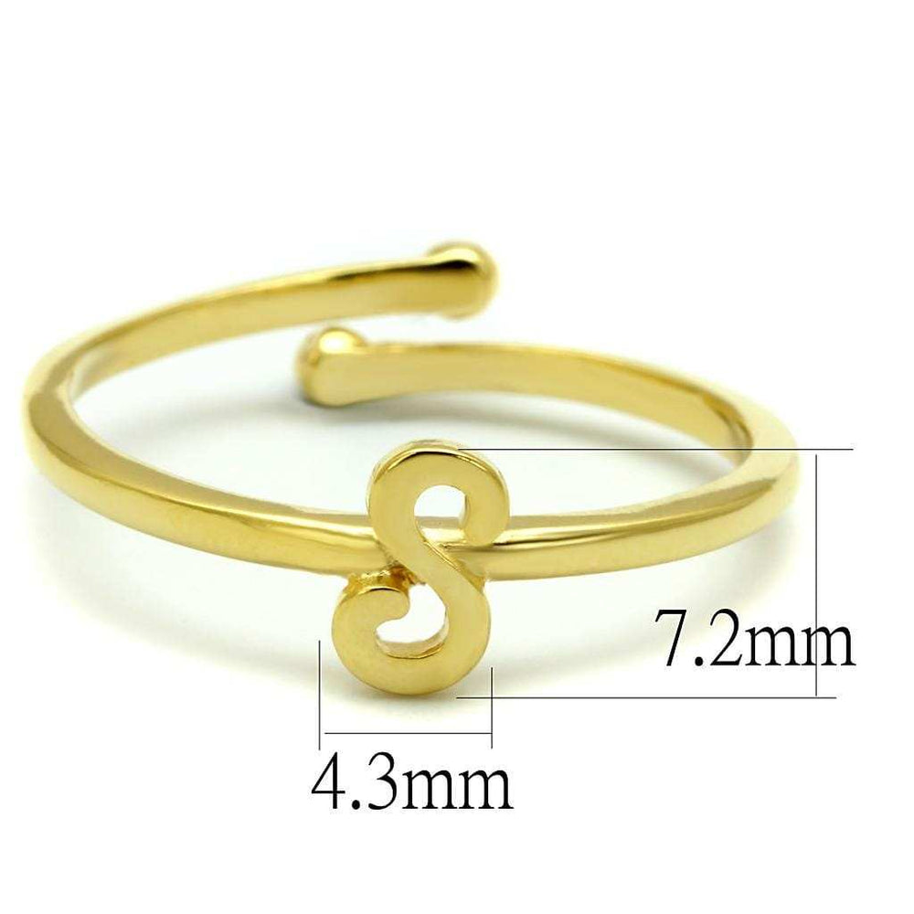 LO4014 - Flash Gold Brass Ring with No Stone - Alamode - Flyclothing LLC