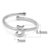LO4015 - Rhodium Brass Ring with No Stone - Alamode