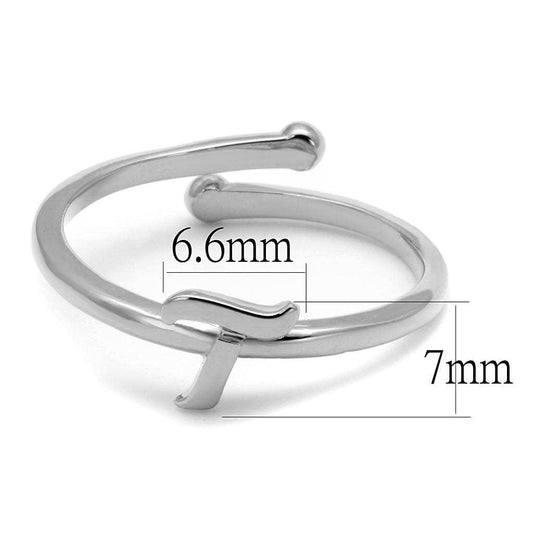 LO4017 - Rhodium Brass Ring with No Stone - Alamode - Flyclothing LLC