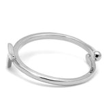 LO4017 - Rhodium Brass Ring with No Stone - Alamode