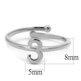 LO4021 - Rhodium Brass Ring with No Stone - Alamode