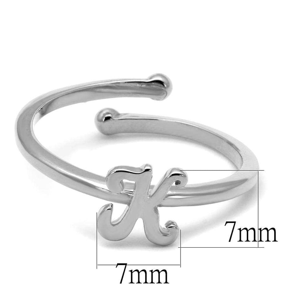LO4023 - Rhodium Brass Ring with No Stone - Alamode - Flyclothing LLC