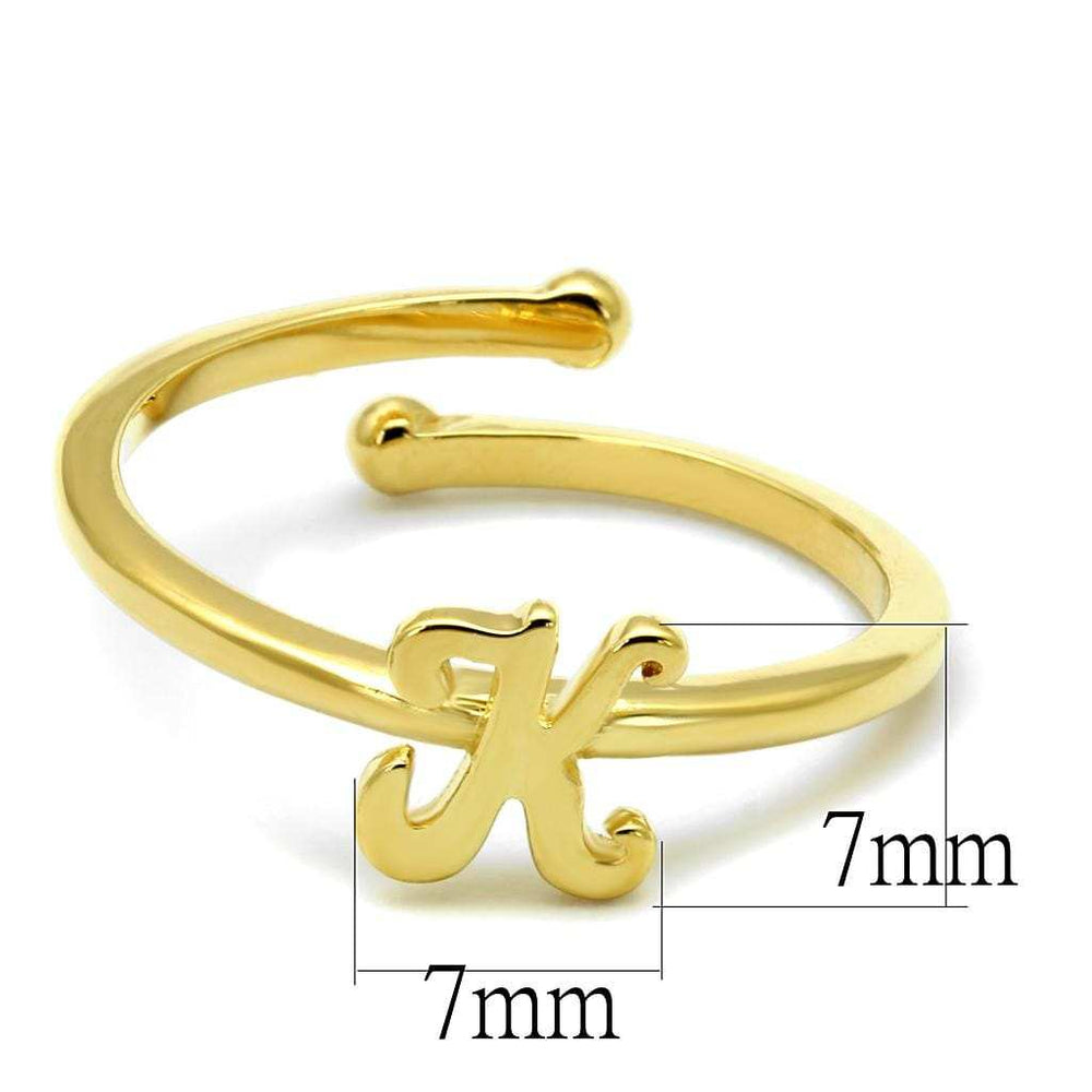 LO4024 - Flash Gold Brass Ring with No Stone - Alamode - Flyclothing LLC