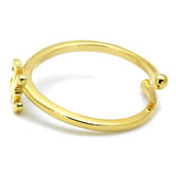 LO4024 - Flash Gold Brass Ring with No Stone - Alamode - Flyclothing LLC