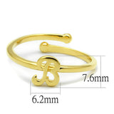 LO4026 - Flash Gold Brass Ring with No Stone - Alamode