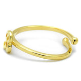 LO4026 - Flash Gold Brass Ring with No Stone - Alamode - Flyclothing LLC