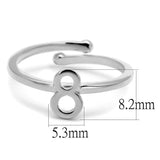 LO4029 - Rhodium Brass Ring with No Stone - Alamode