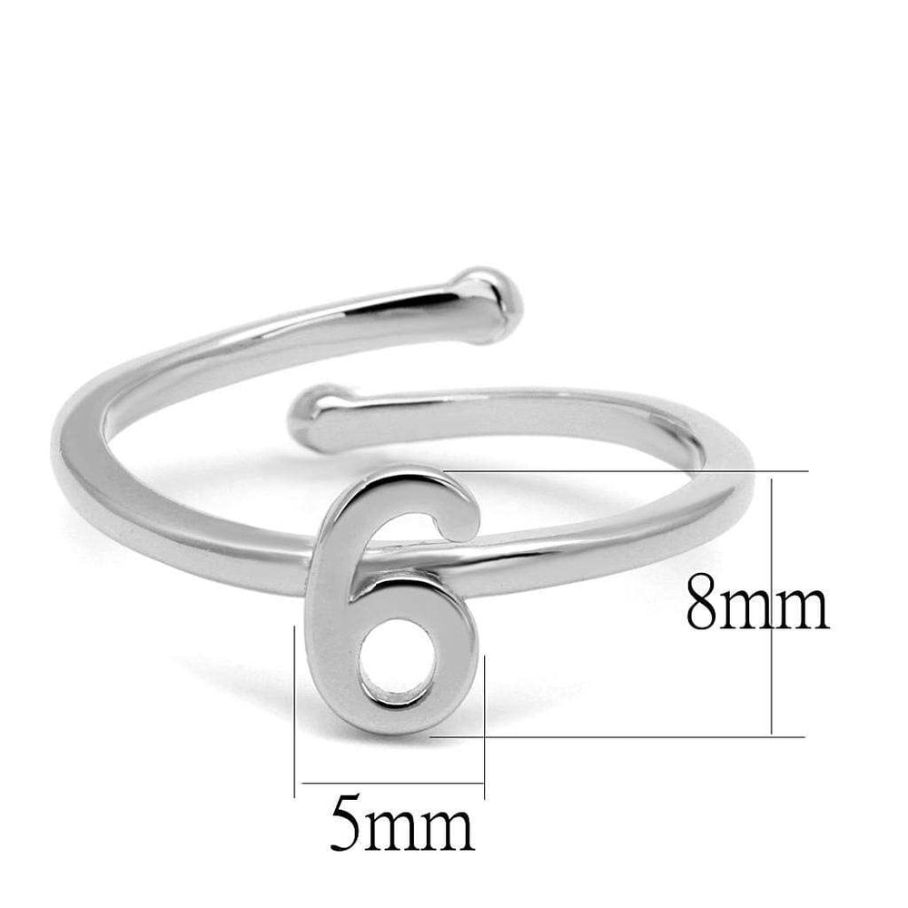 LO4033 - Rhodium Brass Ring with No Stone - Alamode - Flyclothing LLC