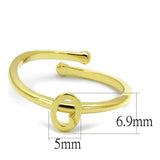 LO4036 - Flash Gold Brass Ring with No Stone - Alamode - Flyclothing LLC