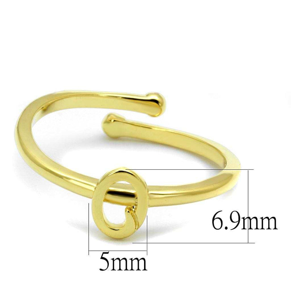 LO4036 - Flash Gold Brass Ring with No Stone - Alamode - Flyclothing LLC