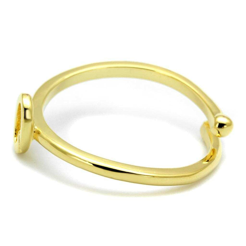 LO4036 - Flash Gold Brass Ring with No Stone - Alamode - Flyclothing LLC
