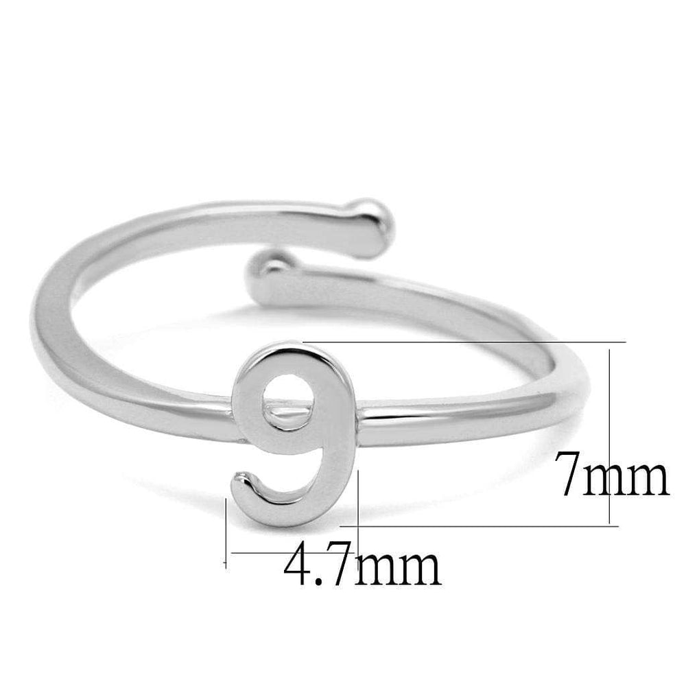LO4037 - Rhodium Brass Ring with No Stone - Alamode - Flyclothing LLC
