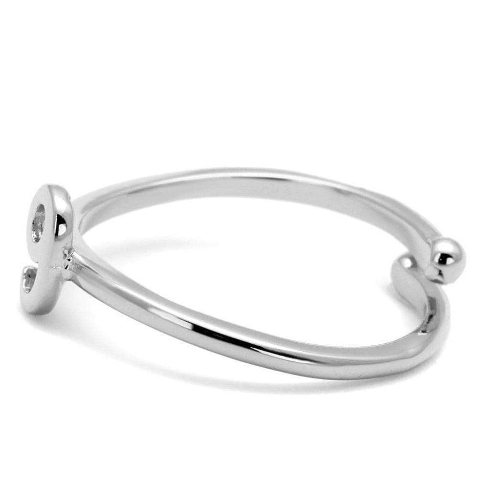 LO4037 - Rhodium Brass Ring with No Stone - Alamode - Flyclothing LLC