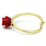 LO4058 - Flash Gold Brass Ring with Synthetic Synthetic Stone in Siam - Alamode - Flyclothing LLC