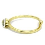 LO4062 - Flash Gold Brass Ring with Precious Stone Conch in Multi Color - Alamode