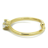 LO4067 - Flash Gold Brass Ring with AAA Grade CZ  in Clear - Alamode