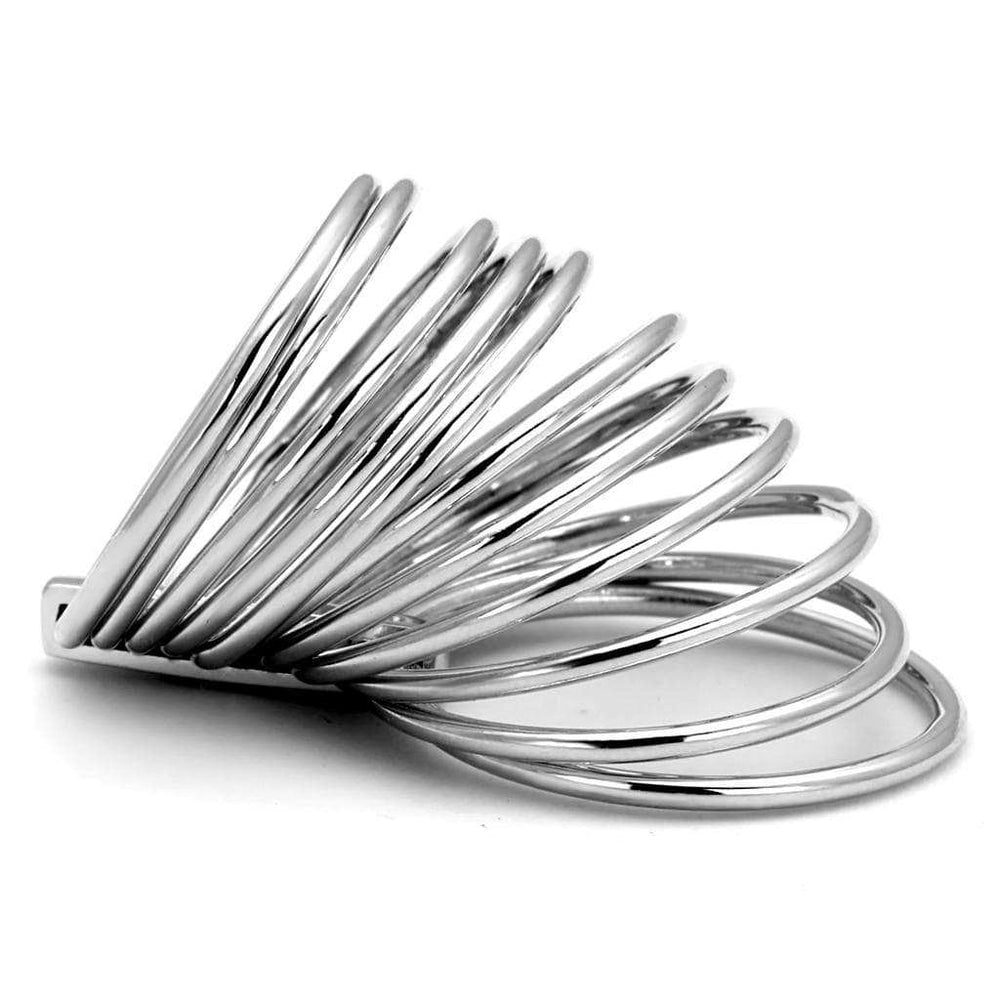 LO4082 - Rhodium Brass Ring with No Stone - Alamode - Flyclothing LLC