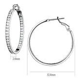 LO4119 - Rhodium Brass Earrings with AAA Grade CZ in Clear - Alamode - Flyclothing LLC
