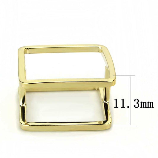 LO4238 - Flash Gold Brass Ring with No Stone - Alamode - Flyclothing LLC