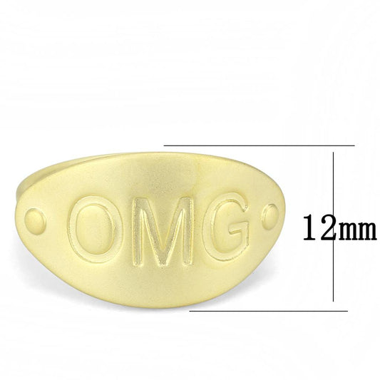 LO4243 - Matte Gold Brass Ring with No Stone