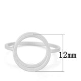 LO4250 - Matte Rhodium Brass Ring with No Stone - Alamode - Flyclothing LLC