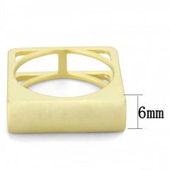 LO4257 - Matte Gold Brass Ring with No Stone