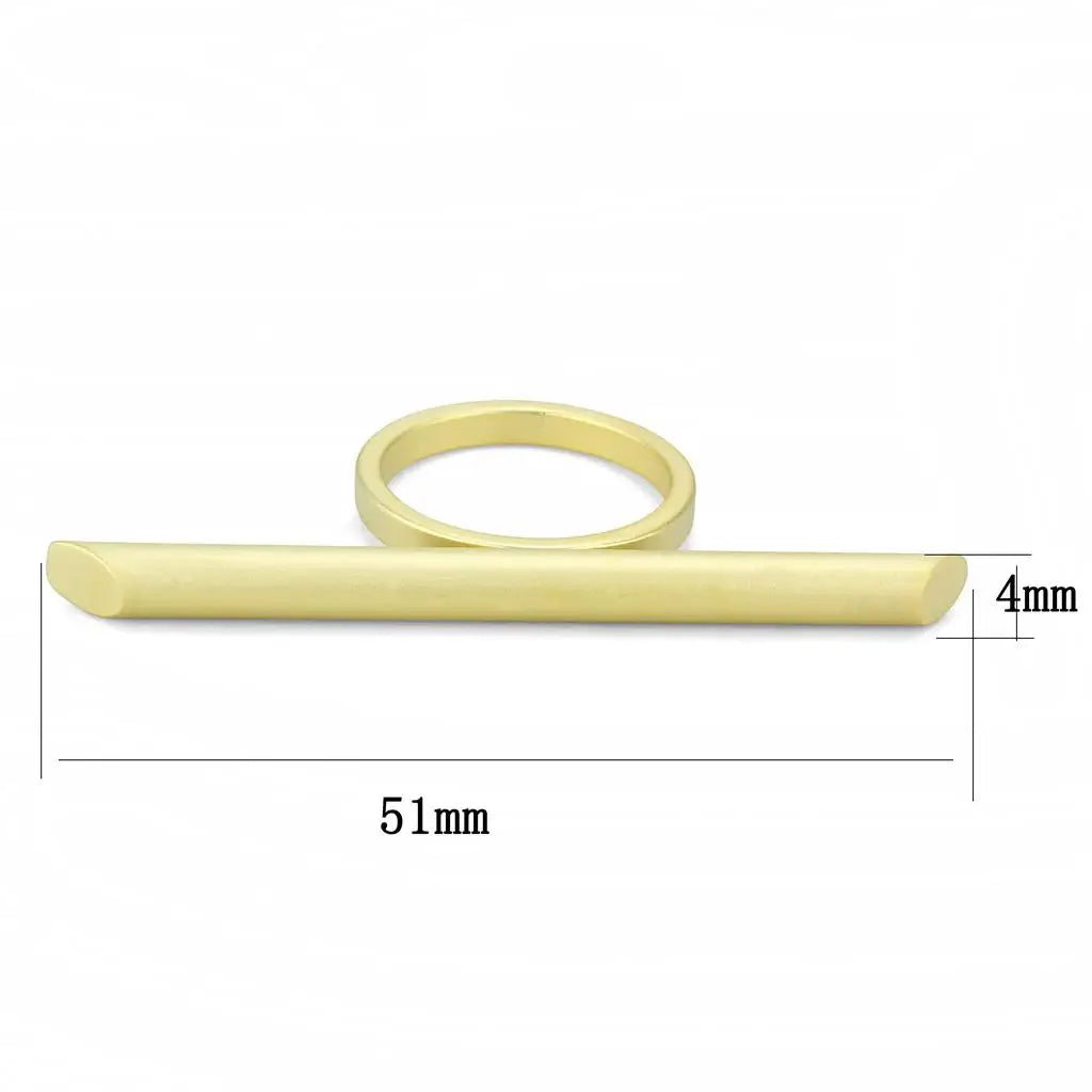 LO4261 - Matte Gold Brass Ring with No Stone - Alamode - Flyclothing LLC
