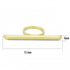 LO4261 - Matte Gold Brass Ring with No Stone
