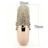 LO4270 - Rose Gold+e-coating Brass Bangle with Top Grade Crystal  in Citrine Yellow - Alamode