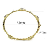 LO4273 - Gold Brass Bangle with Synthetic in Light Amethyst - Alamode - Flyclothing LLC