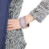 LO4279 - Rose Gold+e-coating Brass Bangle with Top Grade Crystal in Multi Color - Alamode - Flyclothing LLC