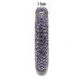 LO4312 - TIN Cobalt Black Brass Bangle with Top Grade Crystal  in Tanzanite - Alamode