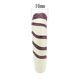 LO4322 - TIN Cobalt Black Brass Bangle with Top Grade Crystal in Fuchsia - Alamode - Flyclothing LLC