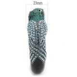 LO4332 - Ruthenium Brass Bangle with Top Grade Crystal in Multi Color - Alamode - Flyclothing LLC