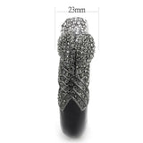 LO4333 - Ruthenium Brass Bangle with Top Grade Crystal in Multi Color - Alamode - Flyclothing LLC