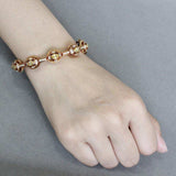 LO4335 - Gold Brass Bangle with AAA Grade CZ in Citrine Yellow - Alamode - Flyclothing LLC