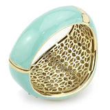 LO4350 - Gold Brass Bangle with Top Grade Crystal in Multi Color - Alamode - Flyclothing LLC