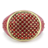 LO4351 - Gold Brass Bangle with Top Grade Crystal in Multi Color - Alamode - Flyclothing LLC