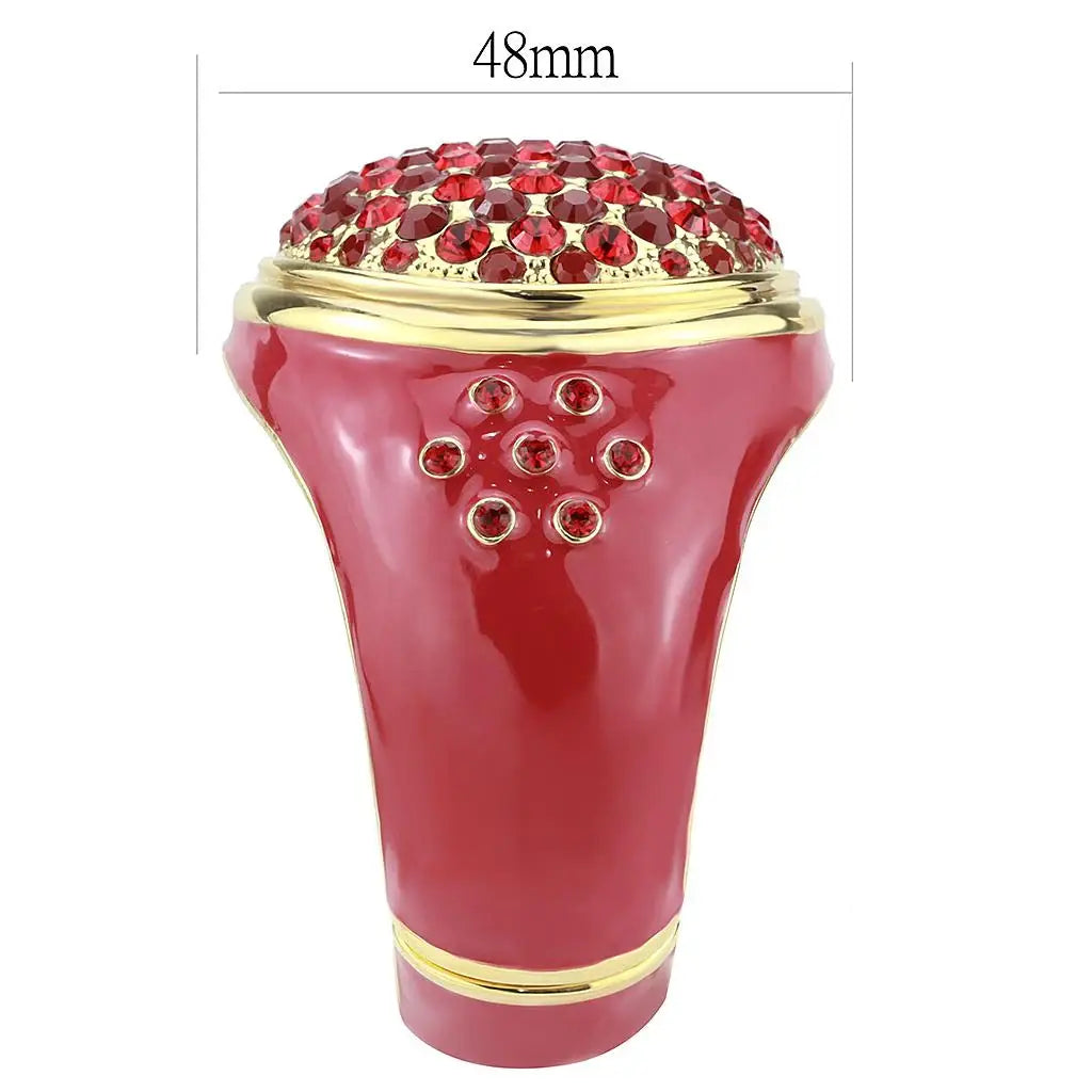 LO4351 - Gold Brass Bangle with Top Grade Crystal in Multi Color - Alamode - Flyclothing LLC
