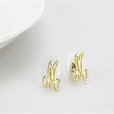 LO4667 - Flash Gold Brass Earrings with No Stone - Alamode