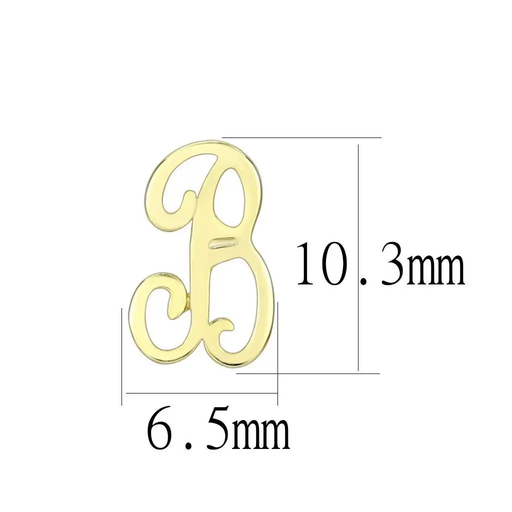 LO4669 - Flash Gold Brass Earrings with No Stone - Alamode - Flyclothing LLC