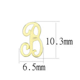 LO4669 - Flash Gold Brass Earrings with No Stone - Alamode - Flyclothing LLC