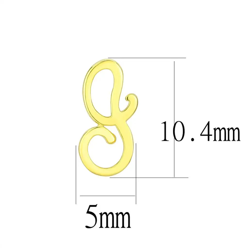 LO4670 - Gold Brass Earrings with No Stone - Alamode - Flyclothing LLC