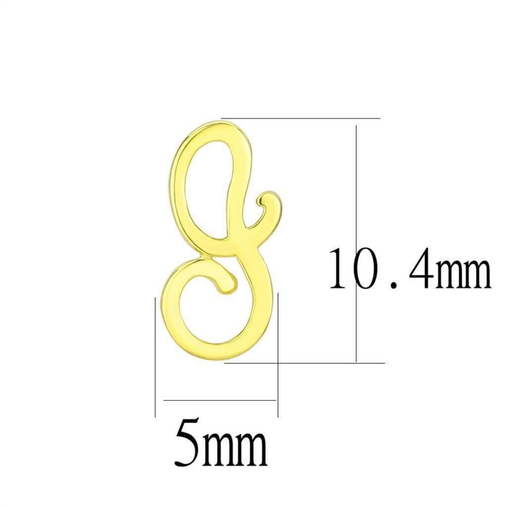 LO4670 - Gold Brass Earrings with No Stone - Alamode - Flyclothing LLC